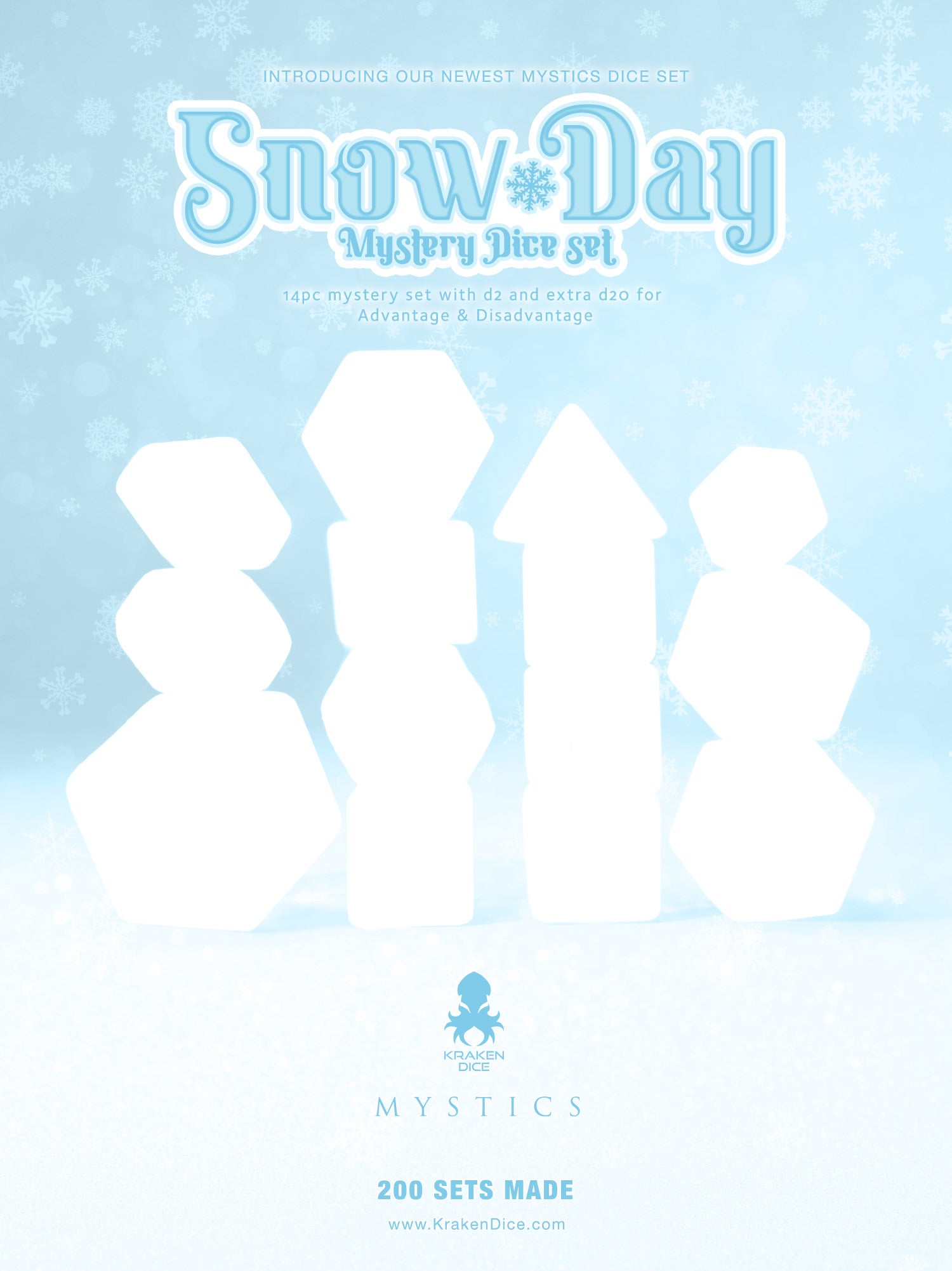 Snow Day Mystery 14pc Dice Set